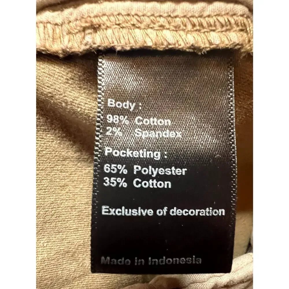 Flint and Tinder Men's Brown Cotton Stretch Mid Rise Bermuda Shorts Size 32